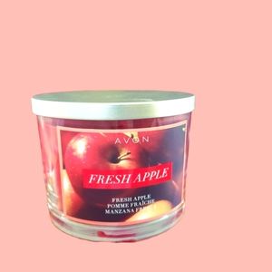 AVON 3 Wick Candle New in Box Fresh Apple Fragrance Shelf Dorm Decor